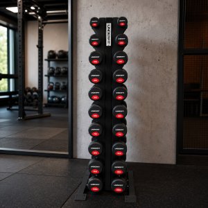 UNDERFIT Zestaw hantli gumowanych 1-10 kg ze stojakiem pionowym 10 par UNDERFIT 11