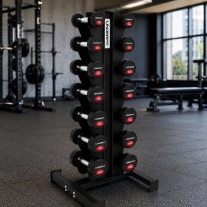 UNDERFIT Zestaw hantli gumowanych 1-8 kg ze stojakiem pionowym 8 par UNDERFIT 3