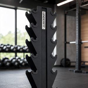 UNDERFIT Zestaw hantli gumowanych 1-8 kg ze stojakiem pionowym 8 par UNDERFIT 8