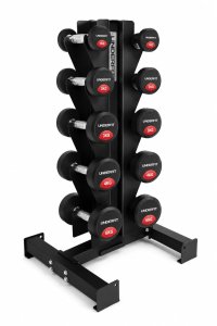 UNDERFIT Zestaw hantli gumowanych 1-6 kg ze stojakiem pionowym 6 par UNDERFIT 2