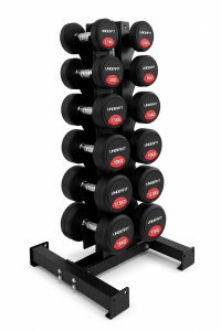 UNDERFIT Zestaw hantli gumowanych 2,5-15 kg ze stojakiem pionowym 6 par UNDERFIT 2