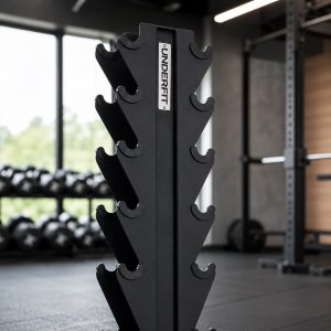UNDERFIT Zestaw hantli gumowanych 2,5-15 kg ze stojakiem pionowym 6 par UNDERFIT 9