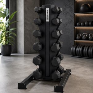 UNDERFIT Zestaw Hantli HEX 1-8 kg ze stojakiem pionowym 8 Par UNDERFIT 5