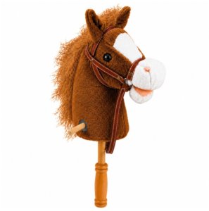 LeanToys Hobby Horse Koń Na Kiju Głowa Konia Dźwięki Galopu Rżenia Brązowy 100 cm 2