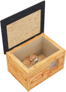 QLS Buda dla kota psa domek ocieplany budka drewniana TIK 57x47 CM (08577) 4