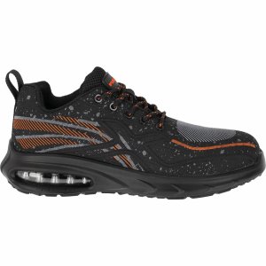 Reis Buty bezpieczne S1 PL SR FO - podnosek podeszwa olejoodporna poduszka powietrzna antyelektrostatyczne antypoślizgowe czarno-czarny 44 6