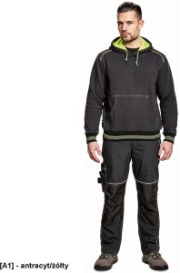 CERVA Bluza - Knoxfield antracyt/żółty S 5