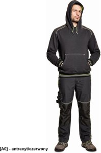 CERVA Bluza KNOXFIELD - antracyt/czerwony S 6