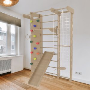 Babygame Drabinka gimnastyczna drewniana + ścianka do wspinaczki Mistrz Max 6