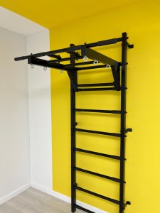Małpiszon Drabinka gimnastyczna Trick metalowa 223,5 cm z drążkiem i akcesoriami 5