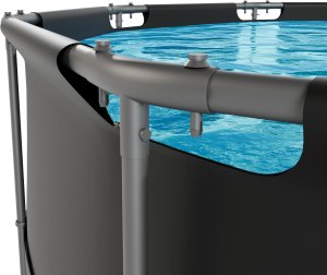 Virtufit Basen ogrodowy stelażowy VirtuFit 366x100 cm z pompą filtrującą antracyt 9