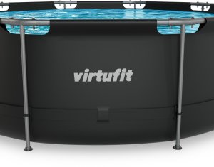 Virtufit Basen ogrodowy stelażowy VirtuFit 366x100 cm z pompą filtrującą antracyt 10