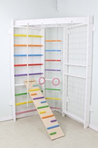 Małpiszon Drabinka gimnastyczna narożna Dream | Akcesoria | 225 cm | Biały-kolorowy 11
