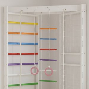 Małpiszon Drabinka gimnastyczna narożna Dream | Akcesoria | 225 cm | Biały-kolorowy 4