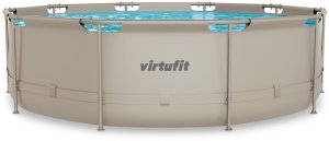 Virtufit Basen ogrodowy stelażowy VirtuFit 366x100 cm z pompą filtrującą beżowy 2