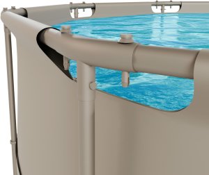 Virtufit Basen ogrodowy stelażowy VirtuFit 366x100 cm z pompą filtrującą beżowy 8