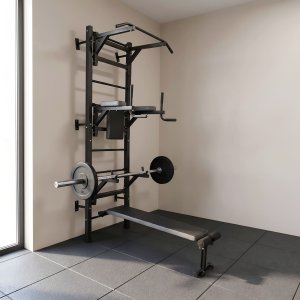 Interplastic Drabinka Gimnastyczna X-Sport Max Z Drążkiem Poręczami i Ławką Do Ćwiczeń 4