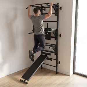 Interplastic Drabinka Gimnastyczna X-Sport Max Z Drążkiem Poręczami i Ławką Do Ćwiczeń 7