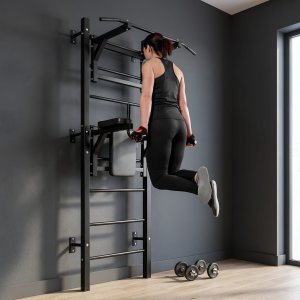 Interplastic Drabinka Gimnastyczna X-Sport Max Z Drążkiem Poręczami i Ławką Do Ćwiczeń 8