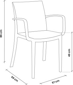 Keter Krzesło ogrodowe Verona Armchair czarny 8003723491935 8003723491935 2