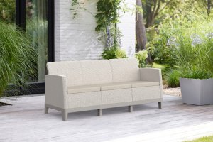 Keter Sofa ogrodowa dwuosobowa Scandi Form 3 Seater Sofa szary jajeczny/jasny beżowy (8711245162782) 3