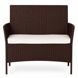 Ambiance Sofa ogrodowa dwuosobowa z poduszką ławka na balkon taras ogród brązowa MultiGarden EDUKAMP (5362) 4