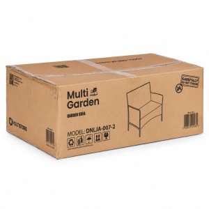 Ambiance Sofa ogrodowa dwuosobowa z poduszką ławka na balkon taras ogród brązowa MultiGarden EDUKAMP (5362) 9