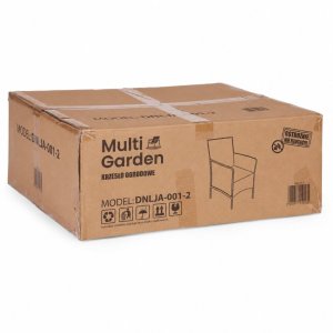 Goodhome Fotel ogrodowy z poduszką krzesło na balkon taras ogród brązowy MultiGarden EDUKAMP (5363) 9