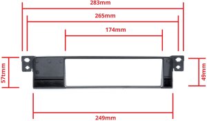Radio samochodowe Einparts Automotive EINPARTS Ramka do montażu radia do BMW 3 E46 1998-2005 z miejscami na śruby 2