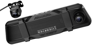 Wideorejestrator Hoco Kamera samochodowa na lusterko z wyświetlaczem 9,66" 1080p/30fps + kamera tylna 720p/30fps DV16 czarna 2