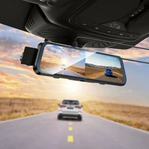 Wideorejestrator Hoco Kamera samochodowa na lusterko z wyświetlaczem 9,66" 1080p/30fps + kamera tylna 720p/30fps DV16 czarna 5