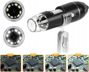 Mikroskop Language Lizard, LLC Ręczny mikroskop cyfrowy WADEO 50-1600X 8 diod LED 3