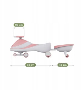 Ecotoys Jeździk dla dzieci grawitacyjny Focus 55 Pink (TN-FOCUS 55 PINK) 3