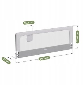 Aptel Barierka ochronna na łóżko Cover 30 White-Grey 200 cm (TN-COVER 30 WHITE-GREY) 8