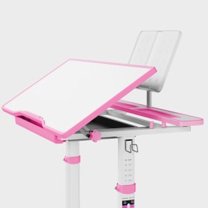 MarkAdler Biurko dziecięce regulowane Study 3.0 Pink 66 cm (MA-STUDY 3.0 PINK) 3