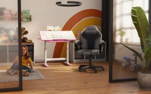 MarkAdler Biurko dziecięce regulowane Study 3.0 Pink 66 cm (MA-STUDY 3.0 PINK) 10
