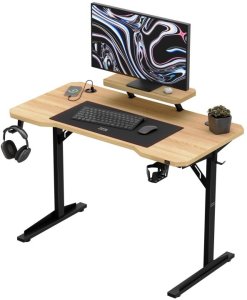 Biurko Costway Komputerowe z półką Leader 5.1 Oak 115 cm (MA-LEADER 5.1 OAK) 8