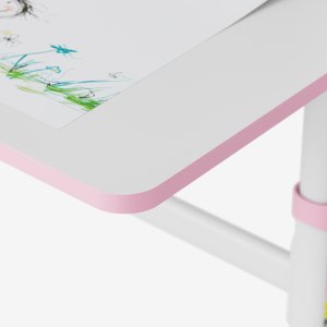 MarkAdler Biurko dziecięce regulowane Study 3.7 Pink 90 cm (MA-STUDY 3.7 PINK) 4
