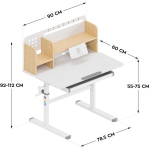Meblar Ergonomiczne biurko dla dziecka Study 5.0 Wood 90 cm (MA-STUDY 5.0 WOOD) 19