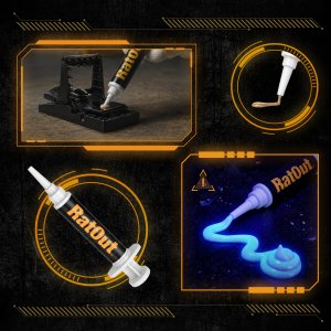 RatOut Przynęta Wabik Żel Wabiący Fluo na Szczury Myszy Kuny Gryzonie Środek Preparat do Wabienia Gryzoni Fluorescencyjny 20g 6