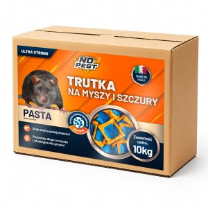 NO PEST Trutka trucizna na szczury myszy gryzonie środek gryzoniobójczy orzechowa niebieska pasta brodifakum "Ultra Strong" 10kg 2