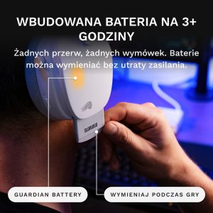 Słuchawki Glorious GHS Wireless InfinitePlay Białe (GLO-A-5-PC-WHT) 5