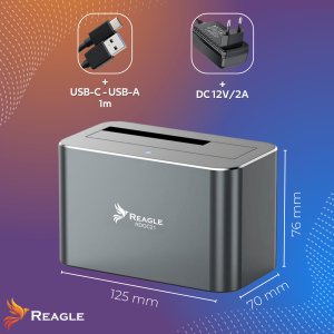 Stacja dokująca Reagle Dysków HDD SSD 2,5" 3,5" SATA USB 3.0 5Gbps obudowa dysku 8