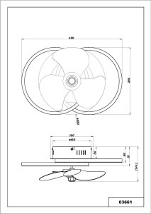 Wentylator Globe Sufitowy LED 24W Karen 03661 Globo 8