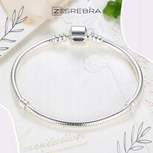 Ivybands Bransoletka modułowa do charms beads srebro pr 925 5mm srebrna 11