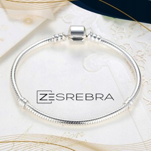 Ivybands Bransoletka modułowa do charms beads srebro pr 925 5mm srebrna 4