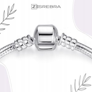 Ivybands Bransoletka modułowa do charms beads srebro pr 925 5mm srebrna 9
