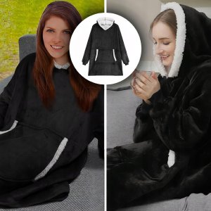 Colour Pleasure Bluza koc oversize ciepła gruba XXL kocobluza szlafrok duża gramatura 810g 13