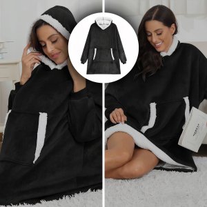 Colour Pleasure Bluza koc oversize ciepła gruba XXL kocobluza szlafrok duża gramatura 810g 7