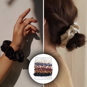 WTM GUMKI DO WŁOSÓW MINI SCRUNCHIES 6 SZT GUMKA ZESTAW FROTKI KUCYKI gumeczki 11